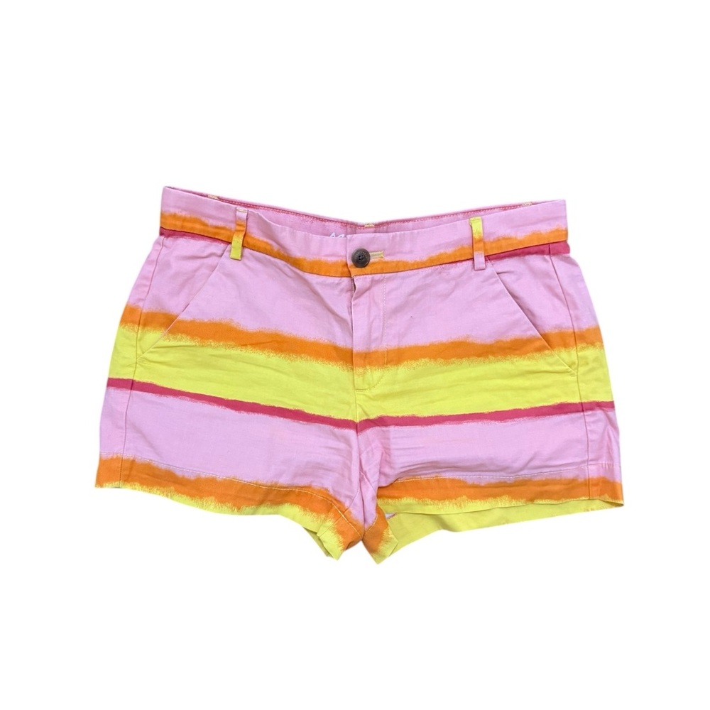 GAP Pink and Yellow Striped Women's Shorts